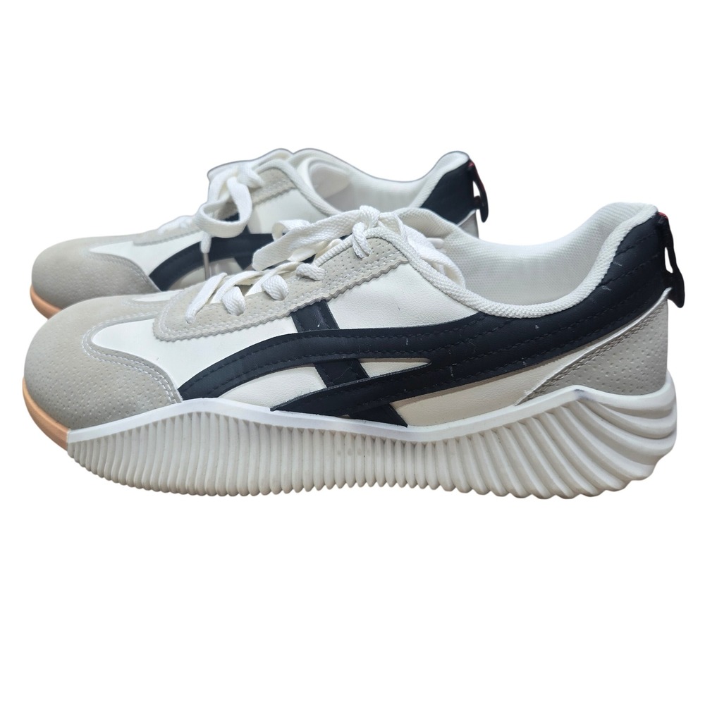 De Florance Flora Women Sneakers White Black Grey Italian‎ Design US 8.5 Comfort